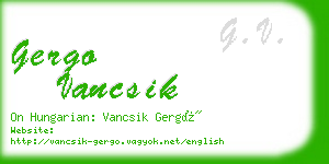 gergo vancsik business card